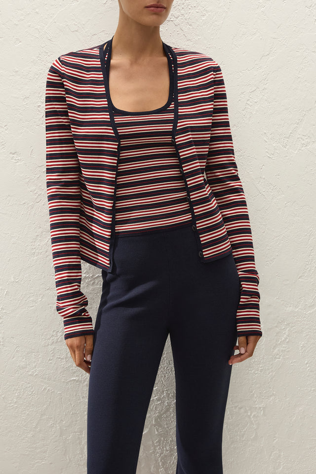 Doris Cardigan Cila Stripe Navy