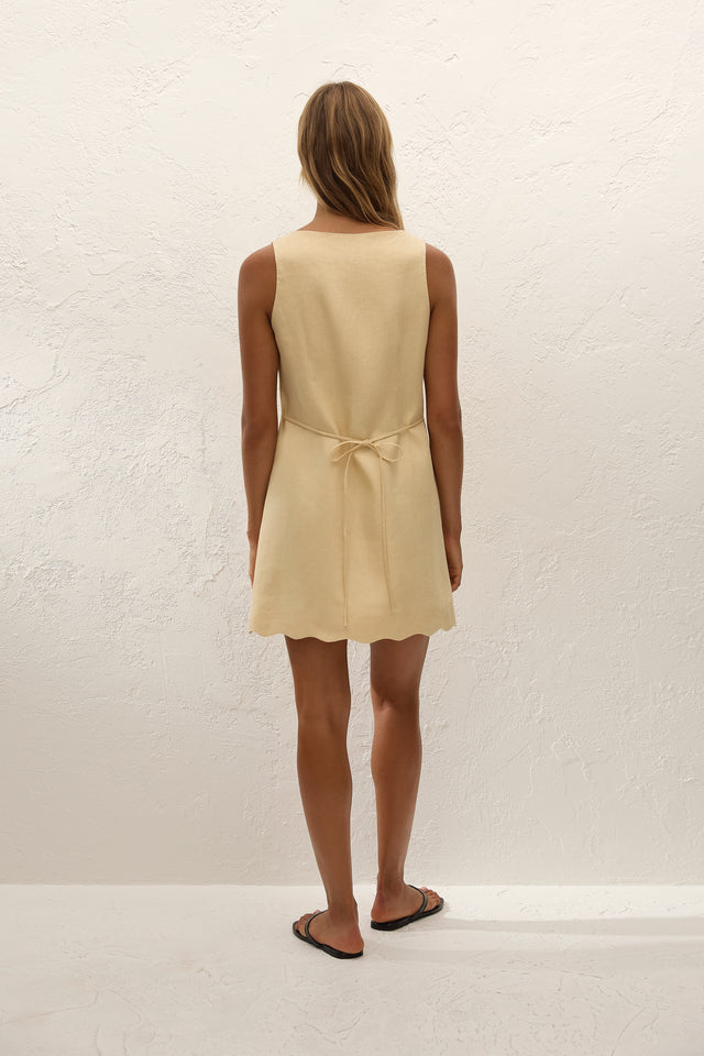 alondra mini dress Faithfull | Women's Alondra Mini Dress DAFFODIL