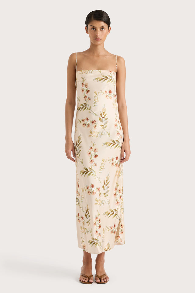 Yolaine Midi Dress Jardin Floral Blush