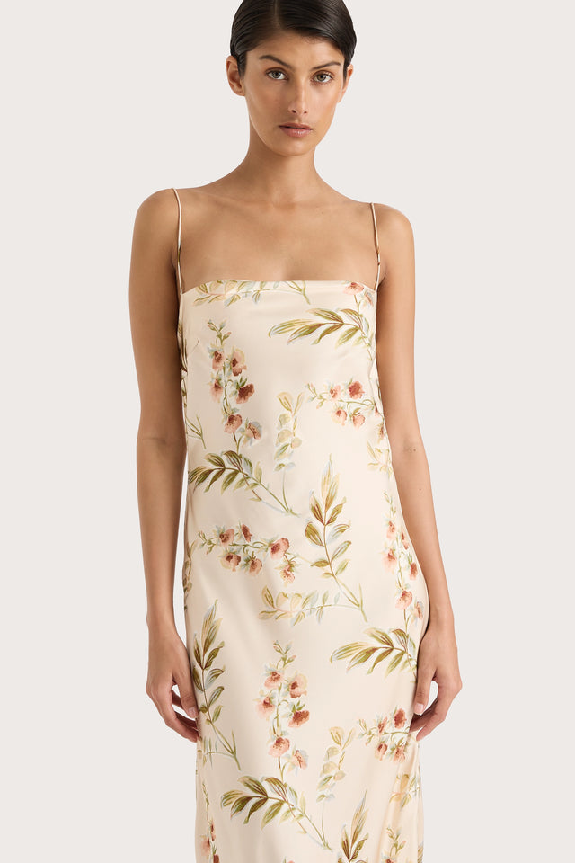 Yolaine Midi Dress Jardin Floral Blush