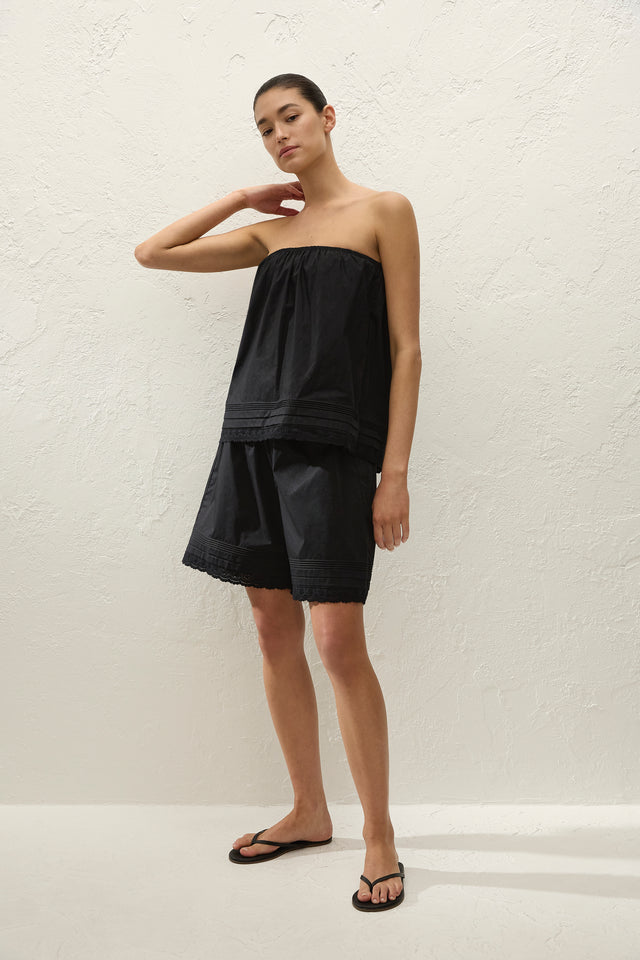 Filomena Top Fiore Lace Black - Final Sale
