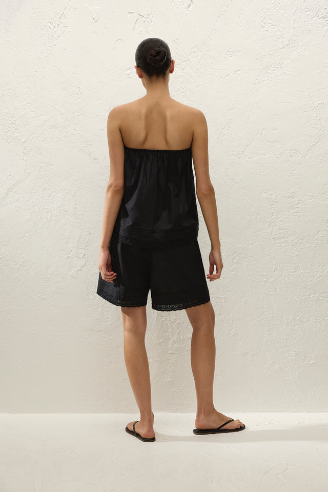 Filomena Top Fiore Lace Black - Final Sale
