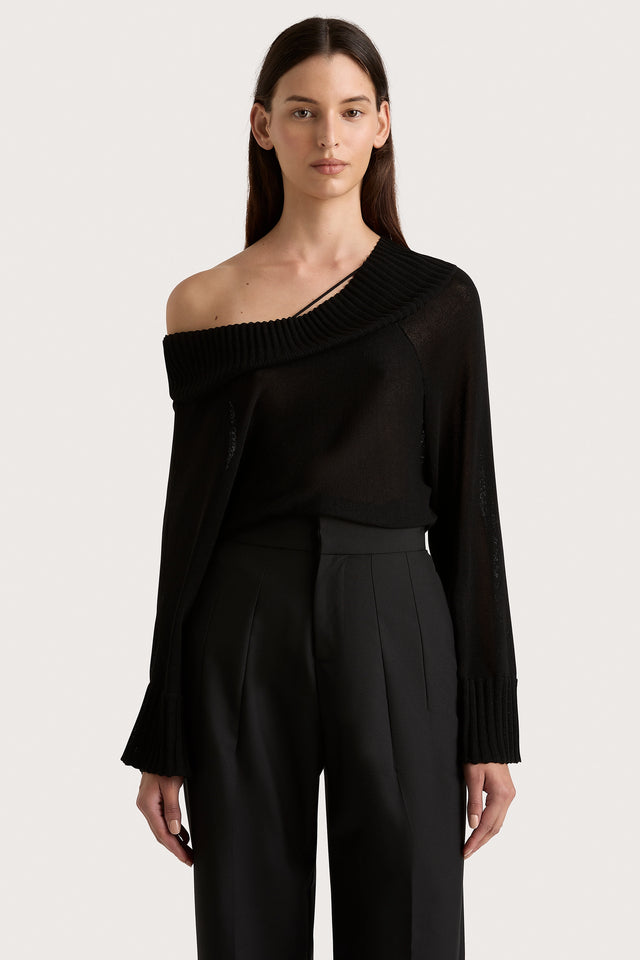 Cecilie Knit Top Black