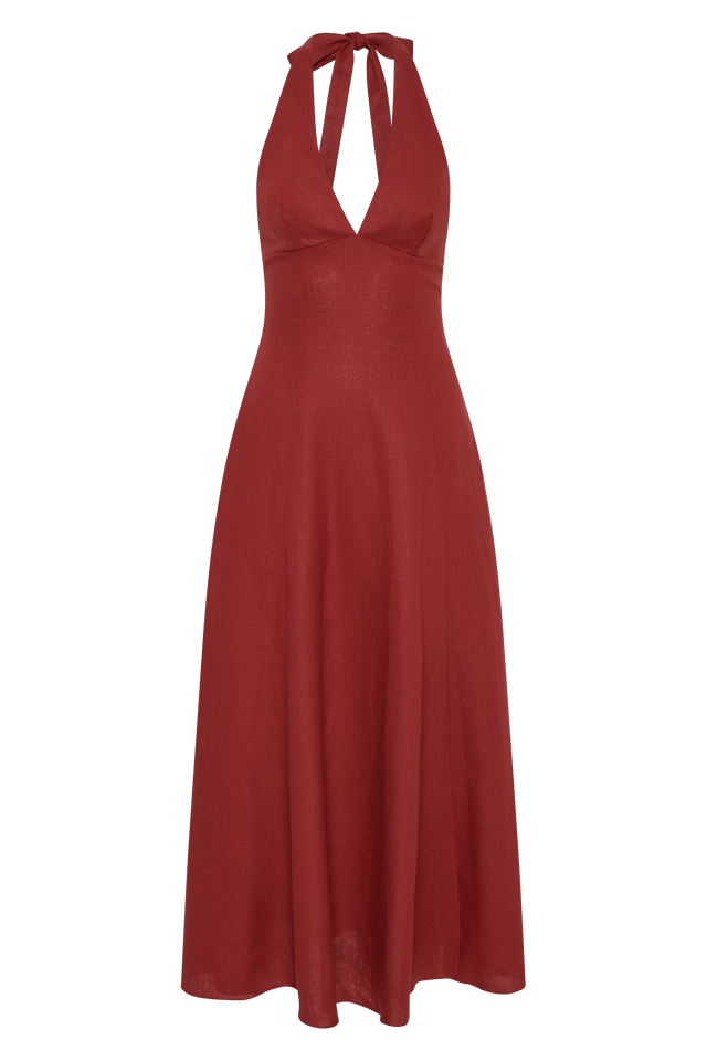 Marais Midi Dress Deep Red