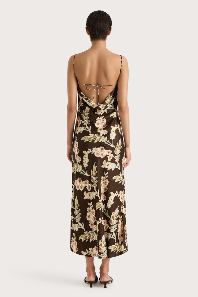 Yolaine Midi Dress Jardin Floral Chocolate