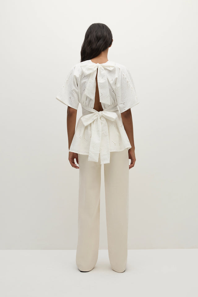 Vilde Top Birgitta Broderie Anglaise White