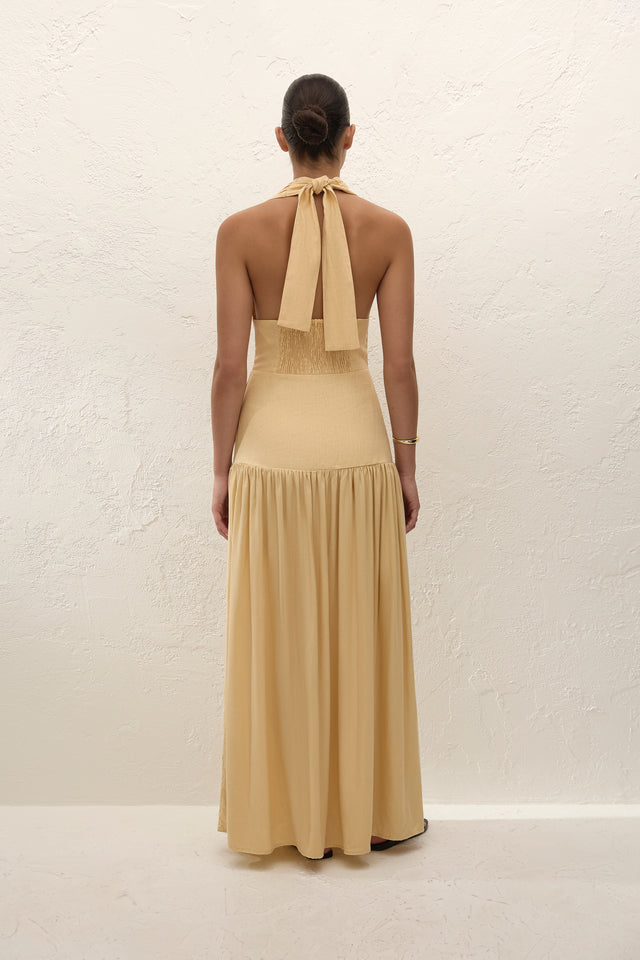 blanca maxi dress Faithfull | Women's Blanca Maxi Dress DAFFODIL