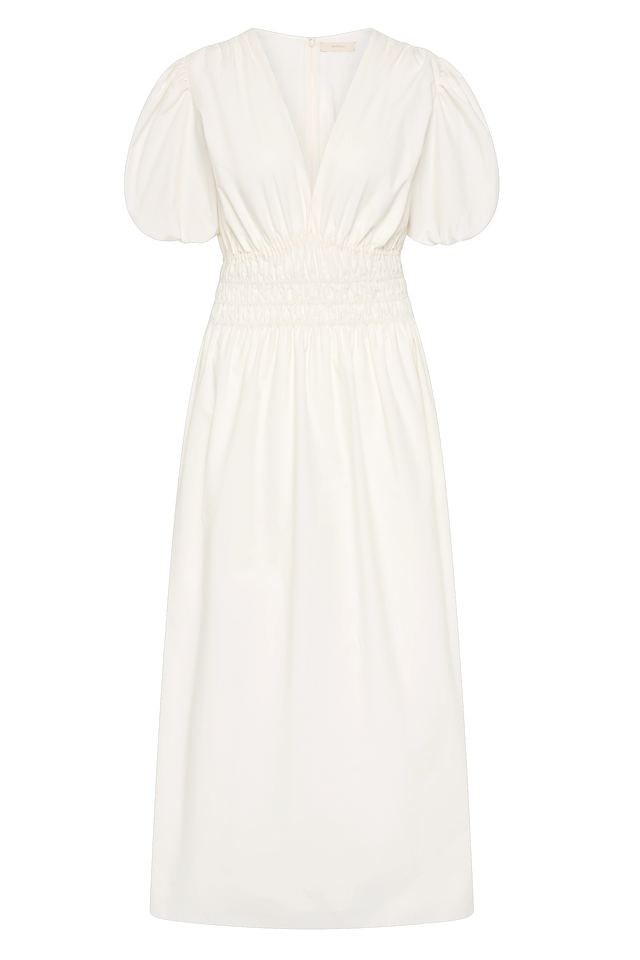 faithfull the brand white midi dress Faithfull | Taylor Midi Dress White | Women's Midi Dress