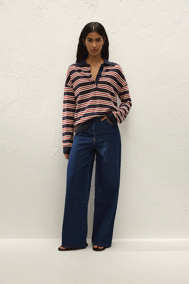 Quinta Wide Jean Dark Indigo