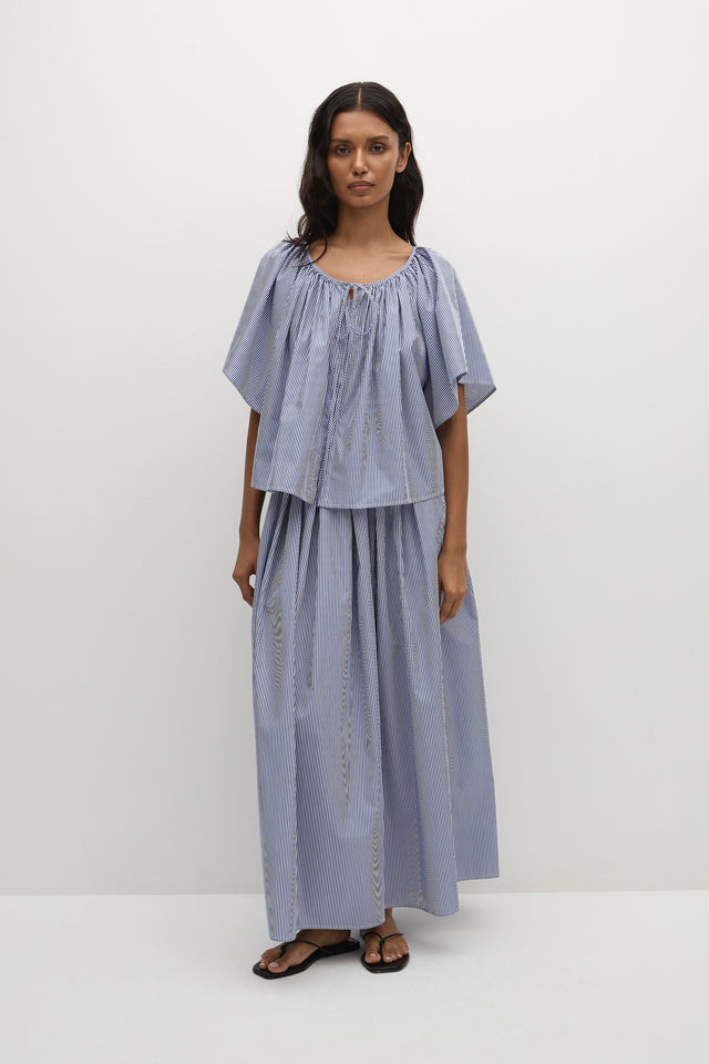 Astrid Skirt Helle Stripe Vintage Navy
