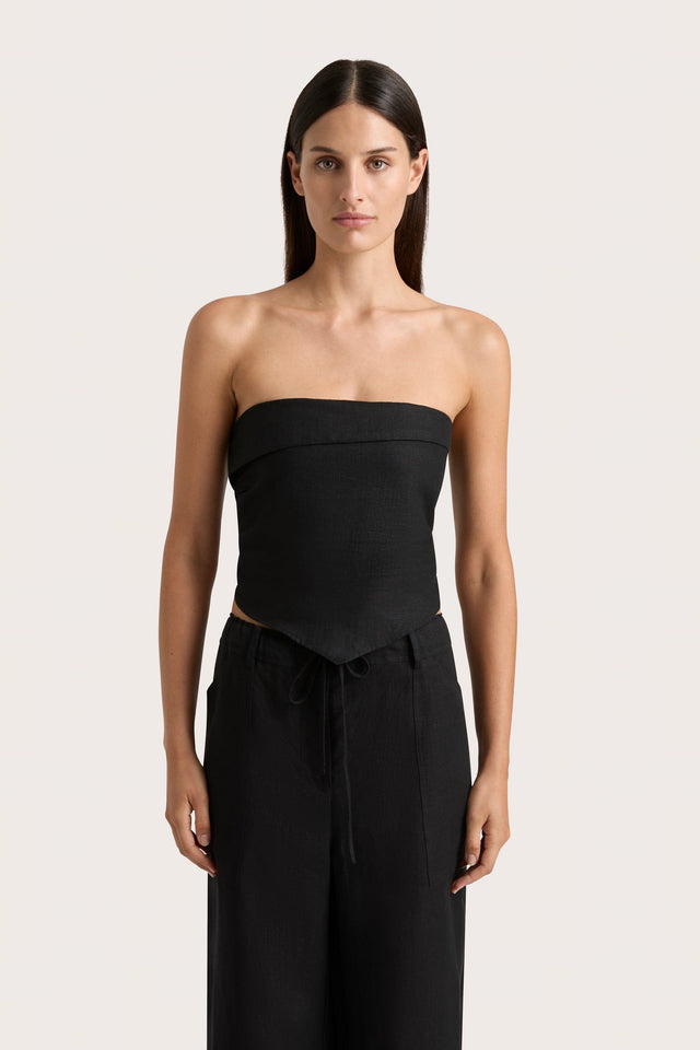 Antibes Strapless Top Black