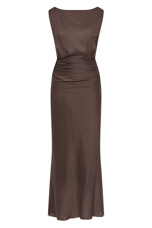 Adelia Maxi Dress Bistre - Final Sale Faithfull the Brand Adelia Maxi Dress Bistre - Final Sale Faithfull the Brand