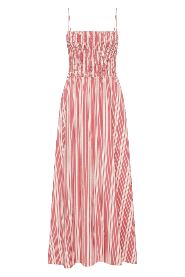 Lida Maxi Dress Cherry Stripe - Faithfull the Brand INT Lida Maxi Dress Cherry Stripe - Faithfull the Brand INT