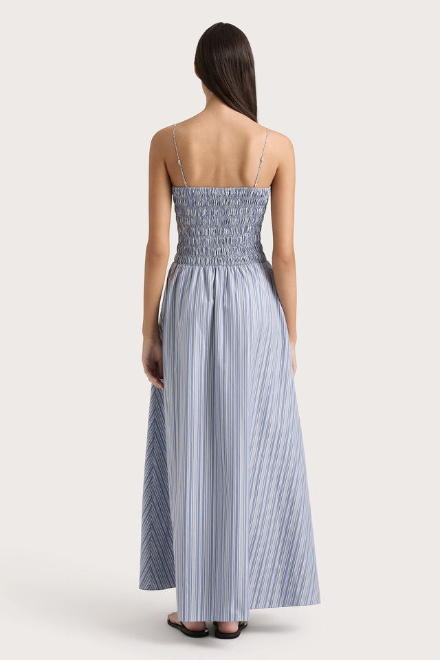 Lida Maxi Dress Blue Stripe