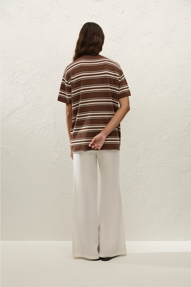 Le Paz Top Ombre Stripe Macro Carob