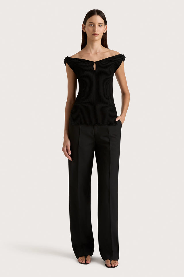 ☆NASTY FANCY CLUB☆ NF Heidi Knitted Off Shoulder BLACKF24Q Heidi Knit Top Black - Final Sale – Faithfull the Brand