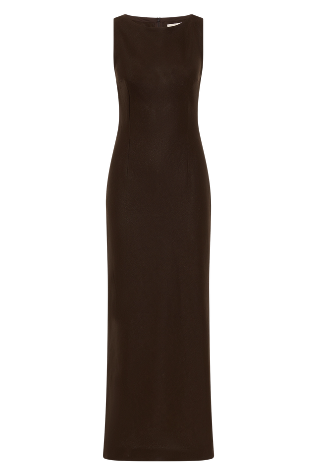 Lydie Maxi Dress Coffee - Faithfull the Brand INT Lydie Maxi Dress Coffee - Faithfull the Brand INT