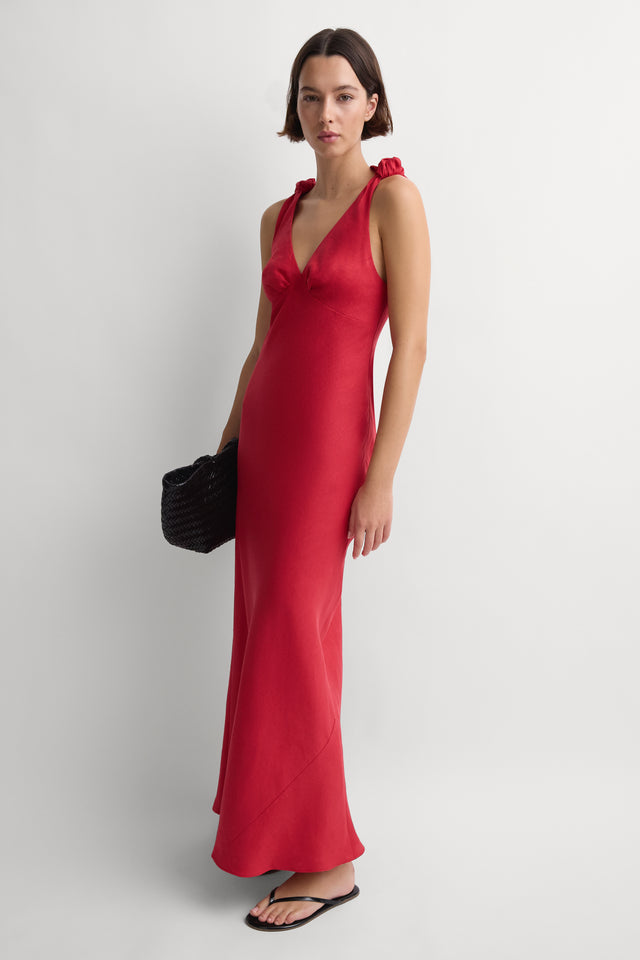 Faithfull | Solana Maxi Dress Red | Women's Maxi Dress