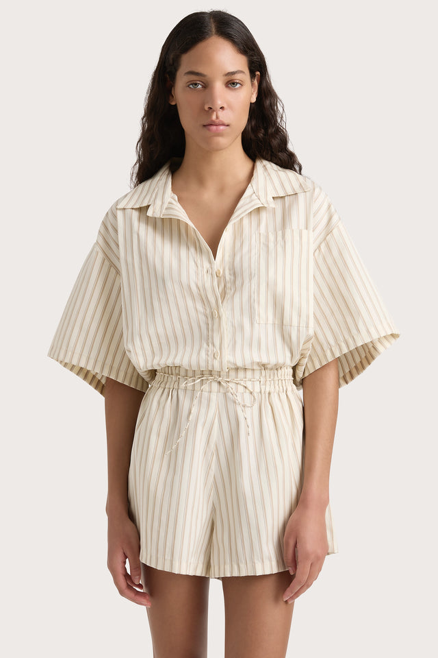 Faia Playsuit Shadow Stripe Butter