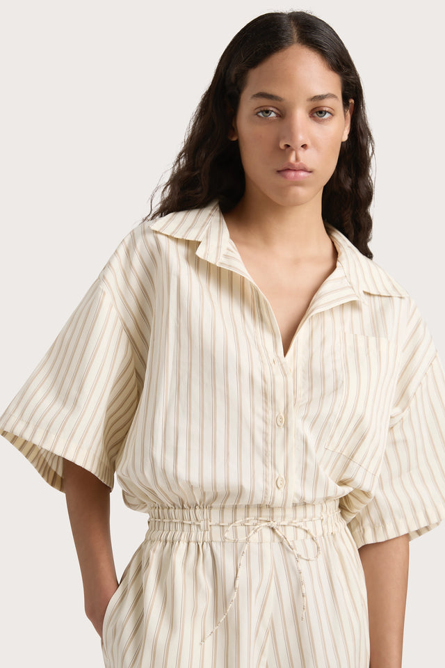 Faia Playsuit Shadow Stripe Butter