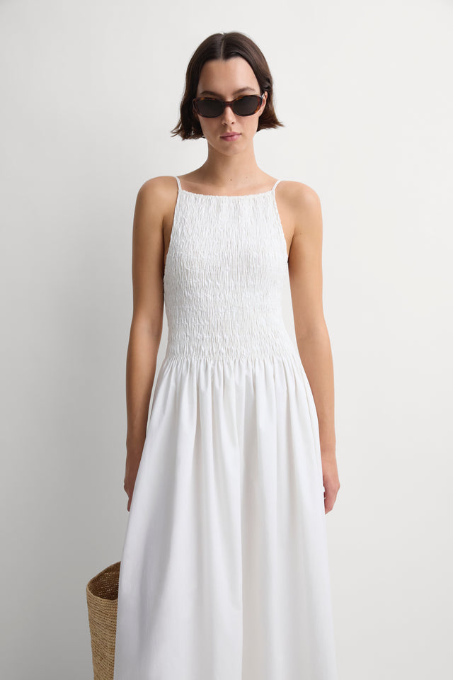Laia Maxi Dress White, M / White