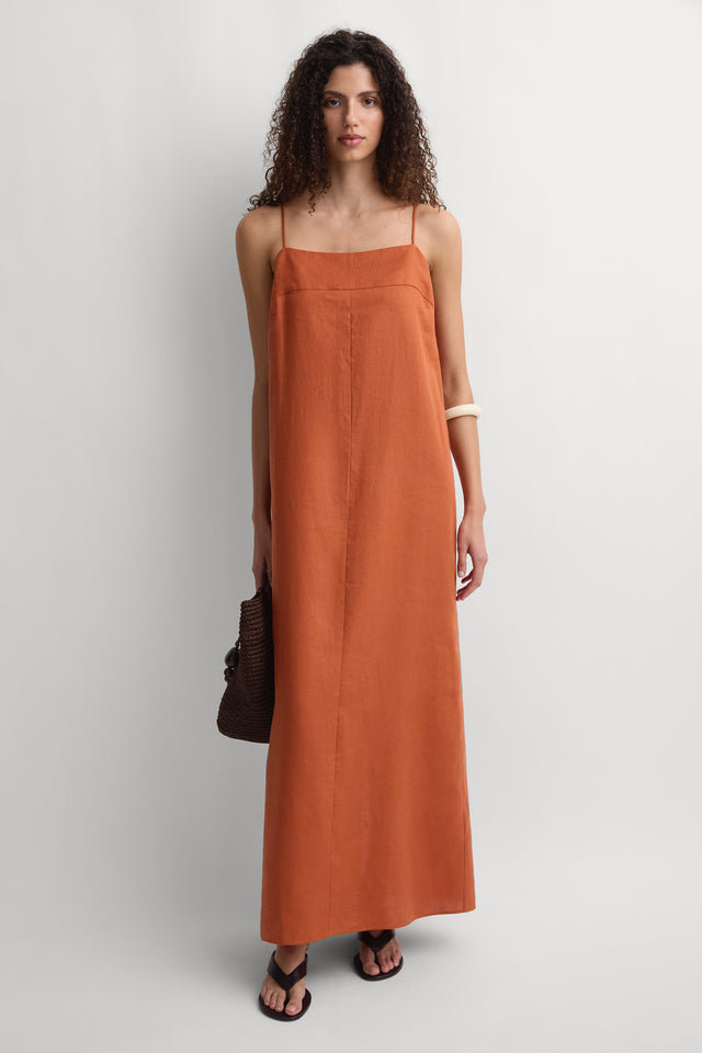 faithfull the brand orange dress Faithfull, Olas cotton Midi dress, Women, Orange, XL+, Dresses