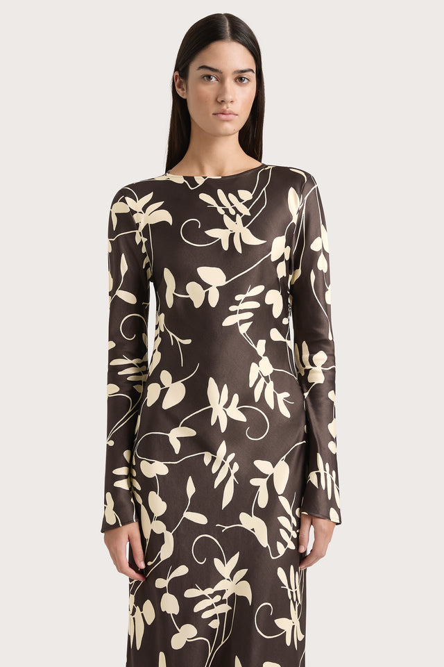 faithfull the brand long sleeve dress Faroe Maxi Dress Eden Print