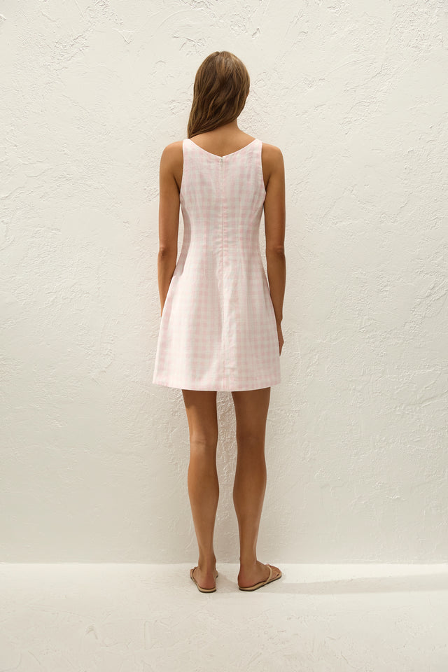 Faithfull | Women's Sanne Mini Dress Gingham Palazzo