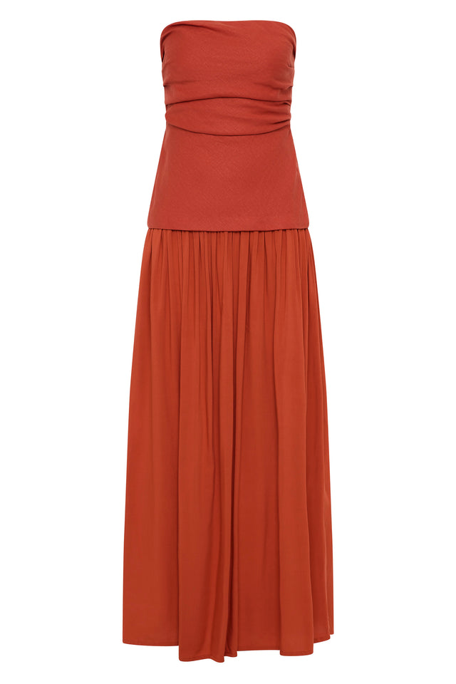 Faithfull THE BRAND Hedy Maxi Dress - Dusty Tomato Faithfull THE BRAND Hedy Maxi Dress - Dusty Tomato