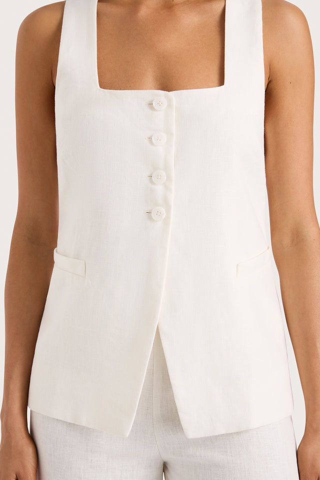 Jackie Vest White