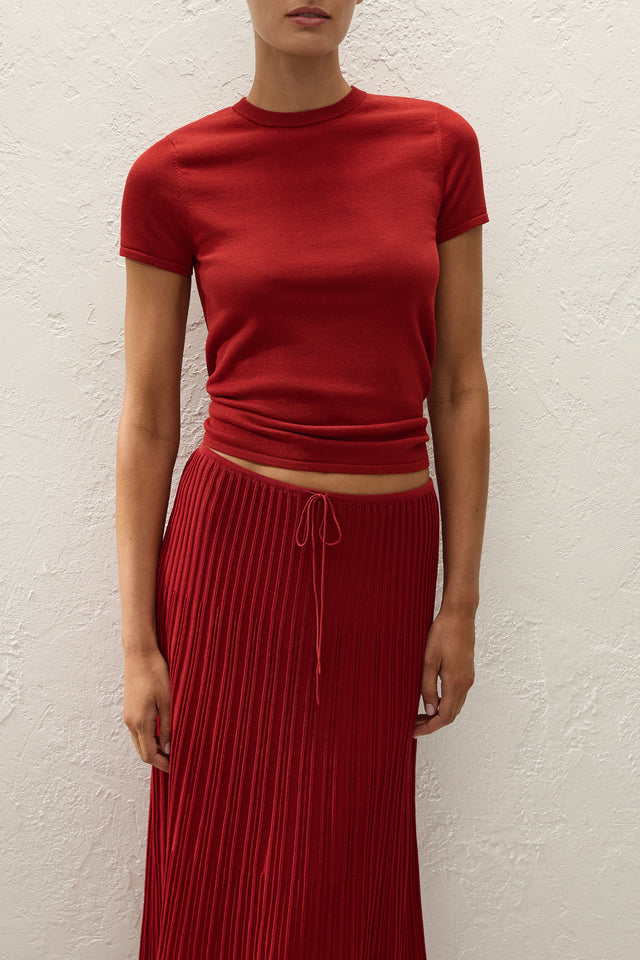 Leandra T-Shirt Red Ochre