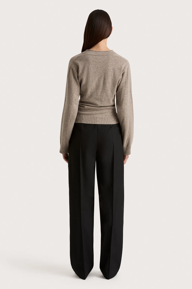 Frederikke Cashmere Sweater Taupe Marle