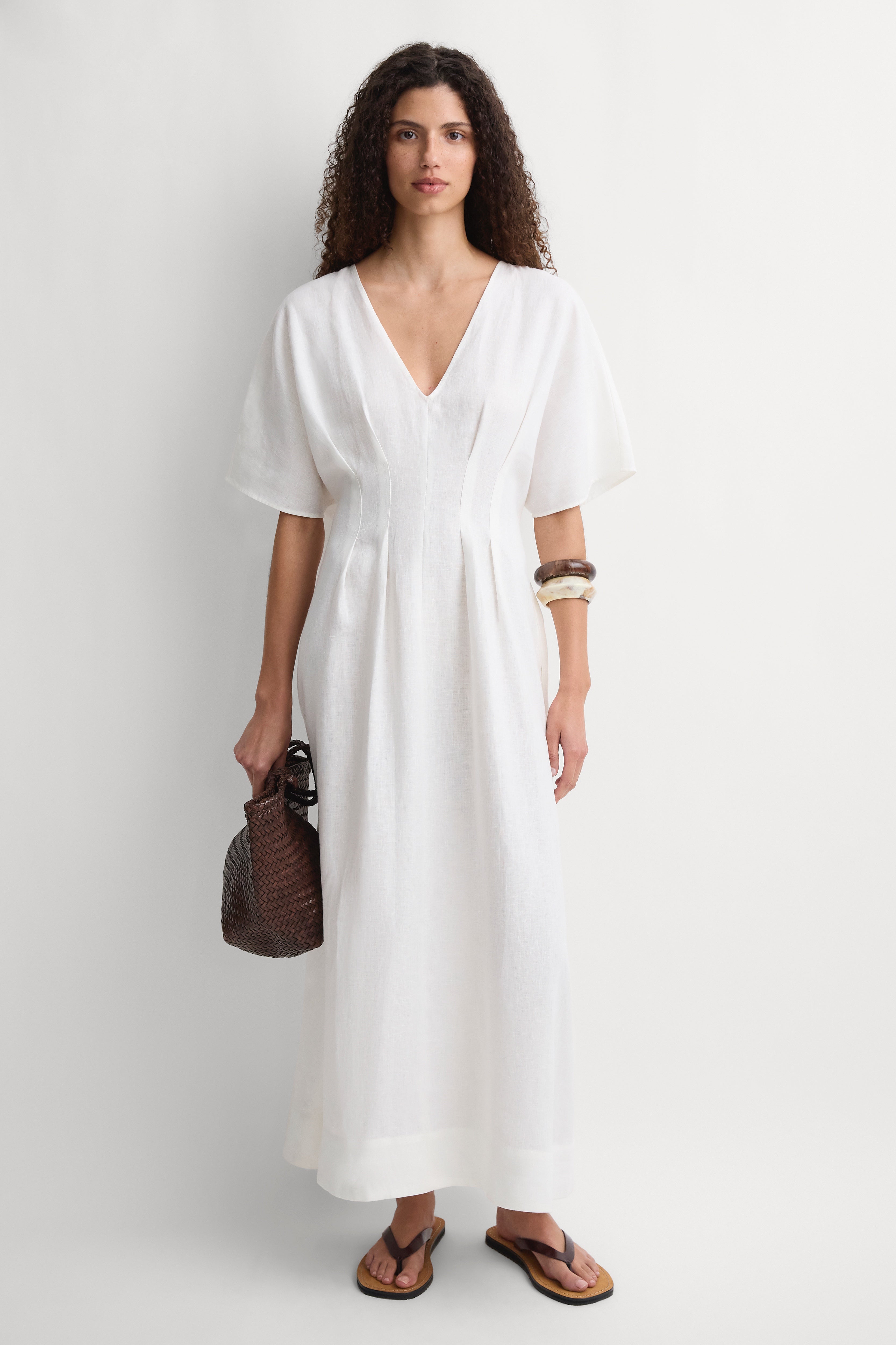 The Kimono Dress White, XL / White