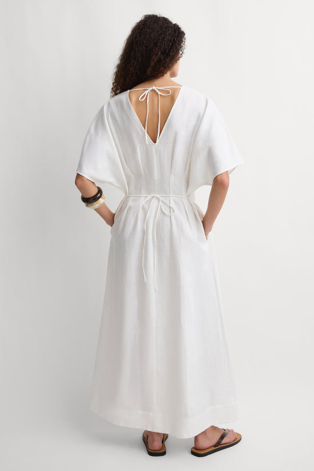 white silk kimono dress Kimono Sleeve Coat Dress Silk Crepe White