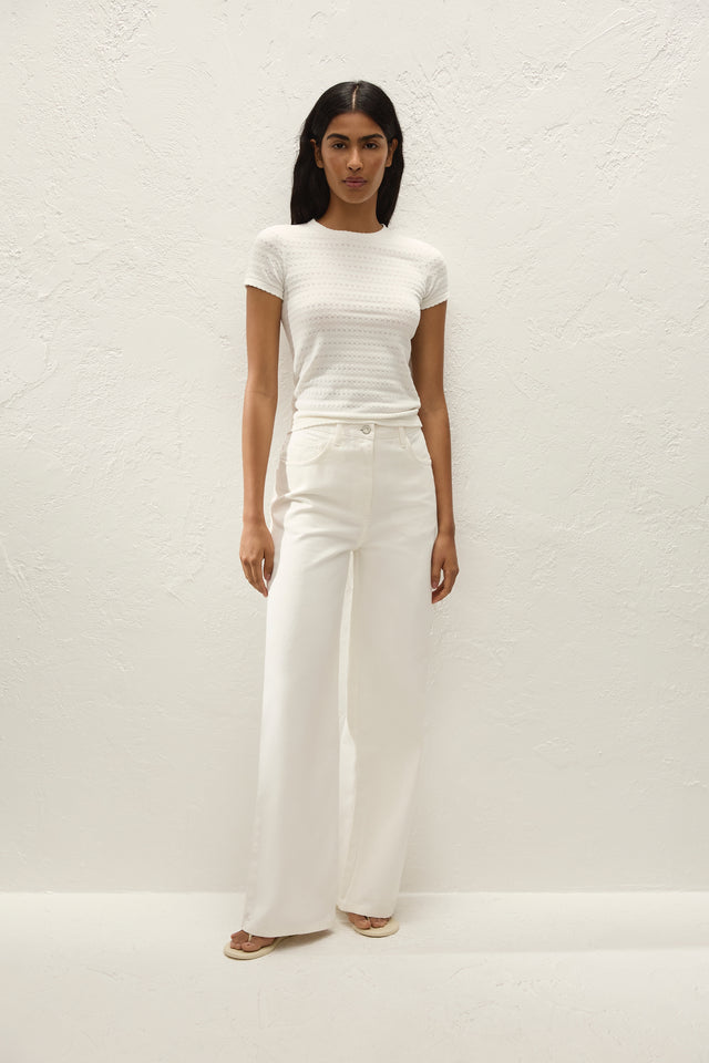 Quinta Wide Jean Milk