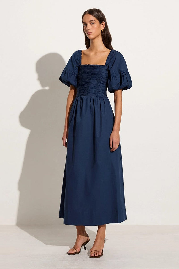 Belisario Midi Dress Midnight Blue Faithfull the Brand