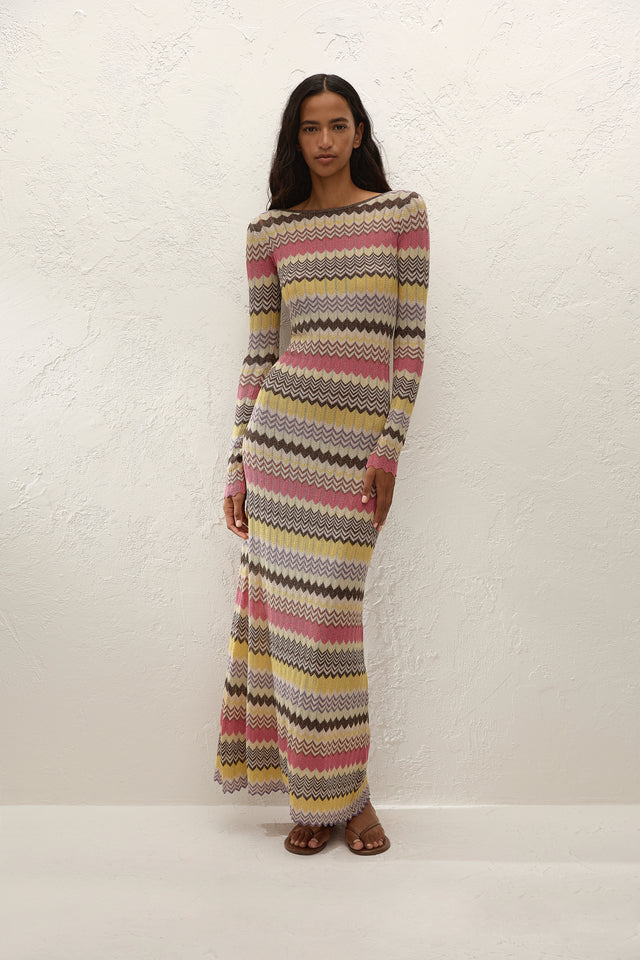 Pedro Maxi Dress Perla Stripe