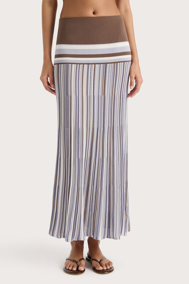 Citara Skirt Pale Blue Stripe