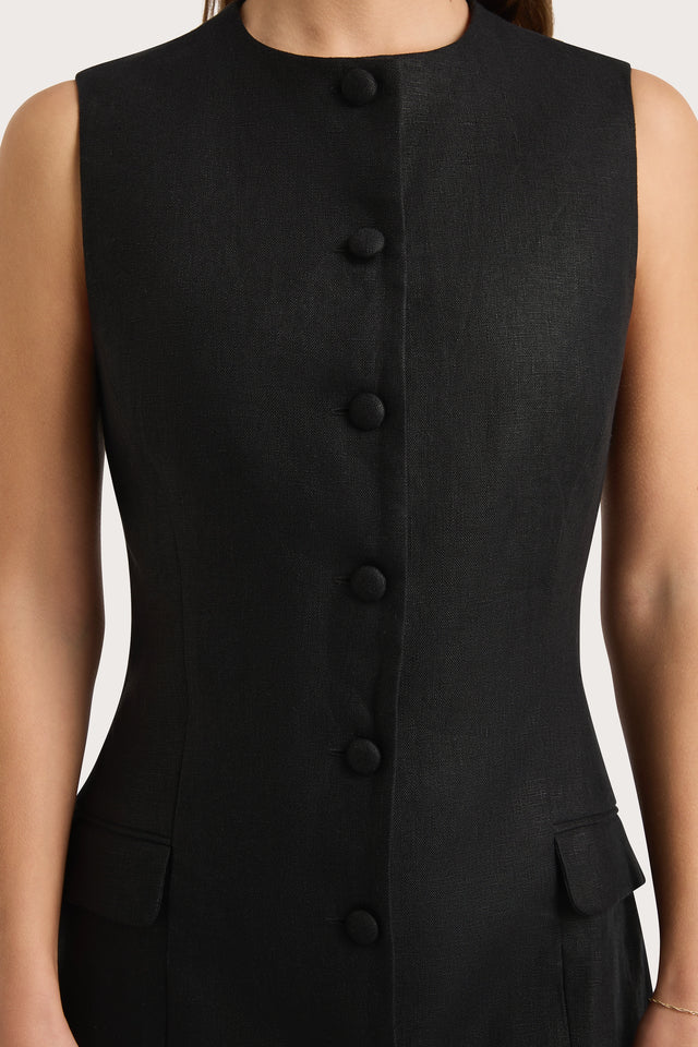 Jane Mini Dress Black - Final Sale Faithfull the Brand Jane Mini Dress Black - Final Sale Faithfull the Brand
