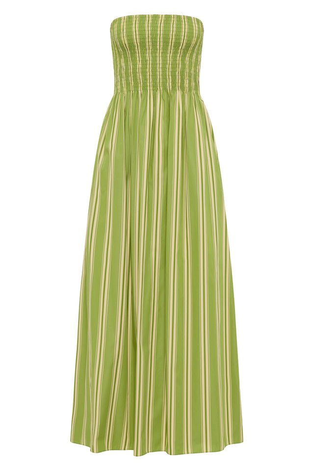 Jamie Midi Dress Ombre Stripe Juniper