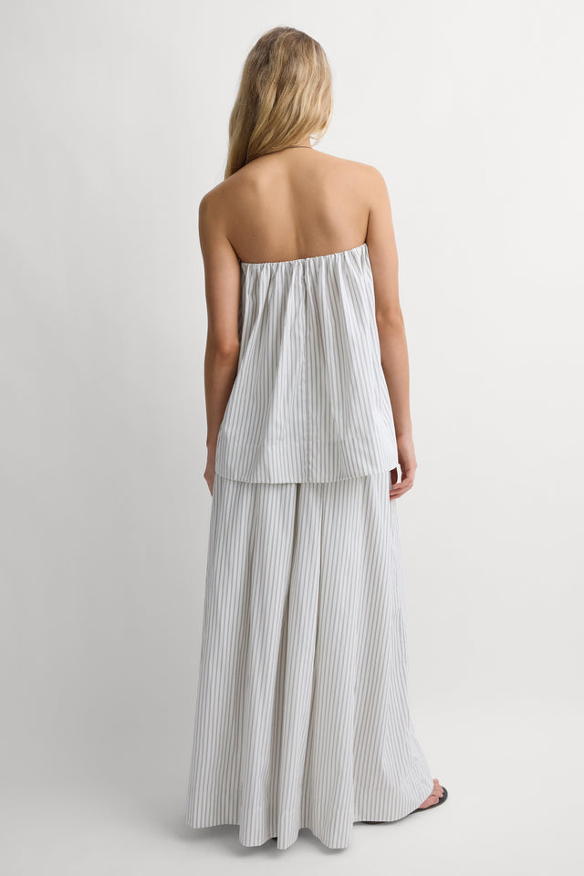 Eliana Skirt Oliva Stripe Ecru