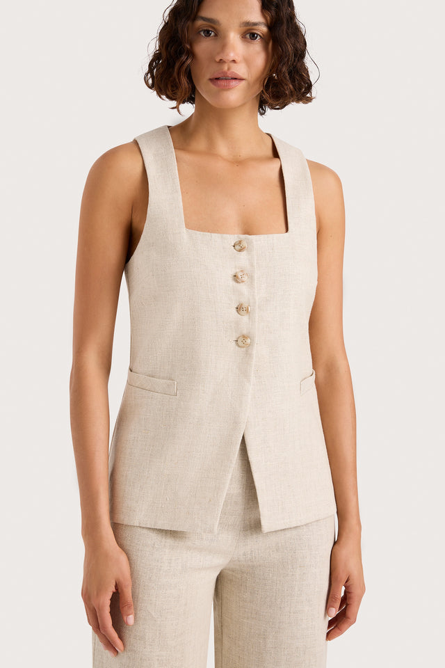 Jackie Vest Natural - Faithfull the Brand INT Jackie Vest Natural - Faithfull the Brand INT