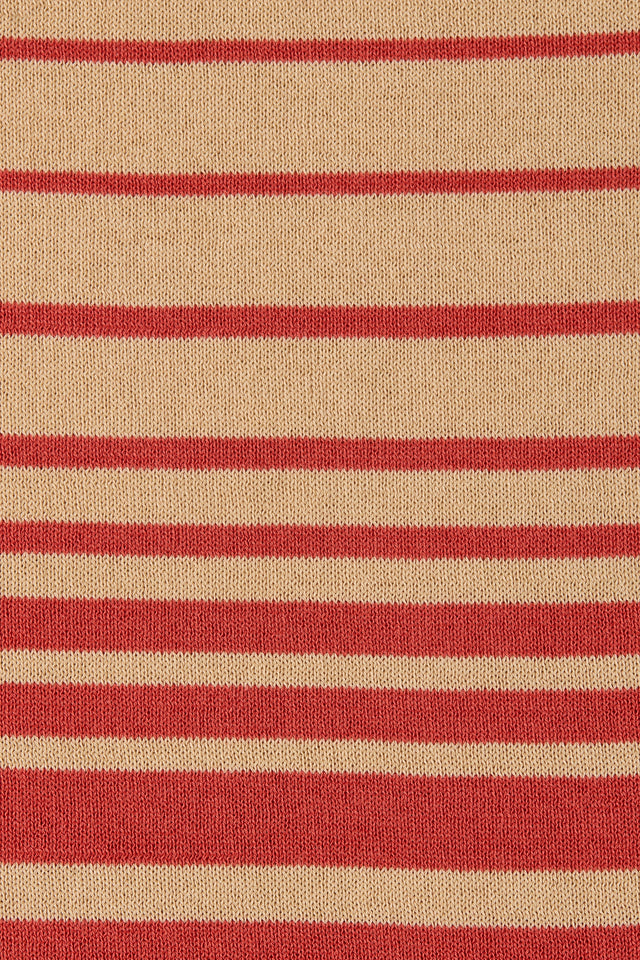 Casia Top Accordion Stripe Amber Fawn