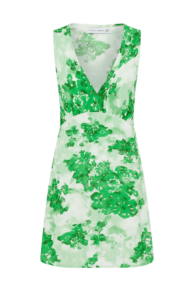 Nadja Mini Dress Rosella Floral Green