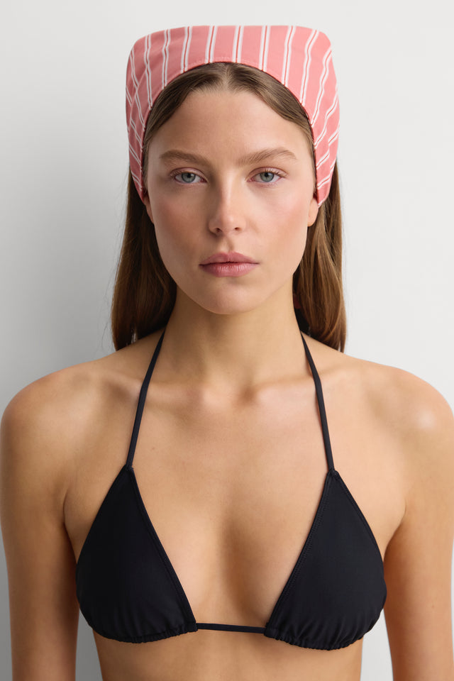Lucia Head Scarf Ombre Stripe Cherry