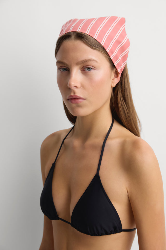 Lucia Head Scarf Ombre Stripe Cherry