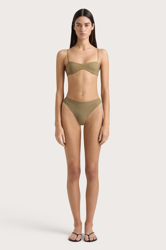 Evora Bikini Top Khaki