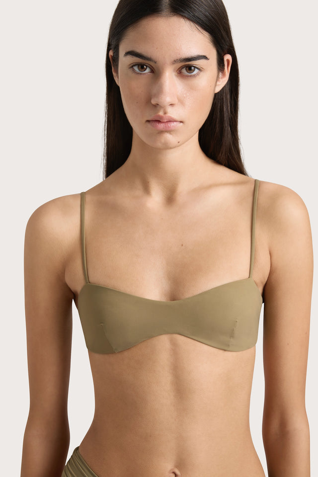 Evora Bikini Top Khaki