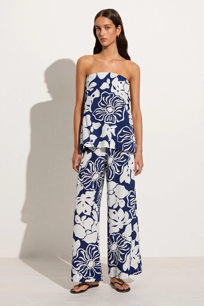 Floral crêpe palazzo trousers Woman, Patterned | TWINSET Milano