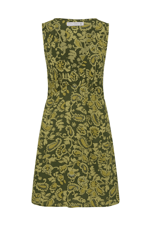 Nadja Mini Dress Selcetta Paisley Green